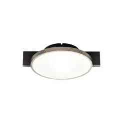 INLAY ROUND C1 loft-/væglampe, matt black/satin gold