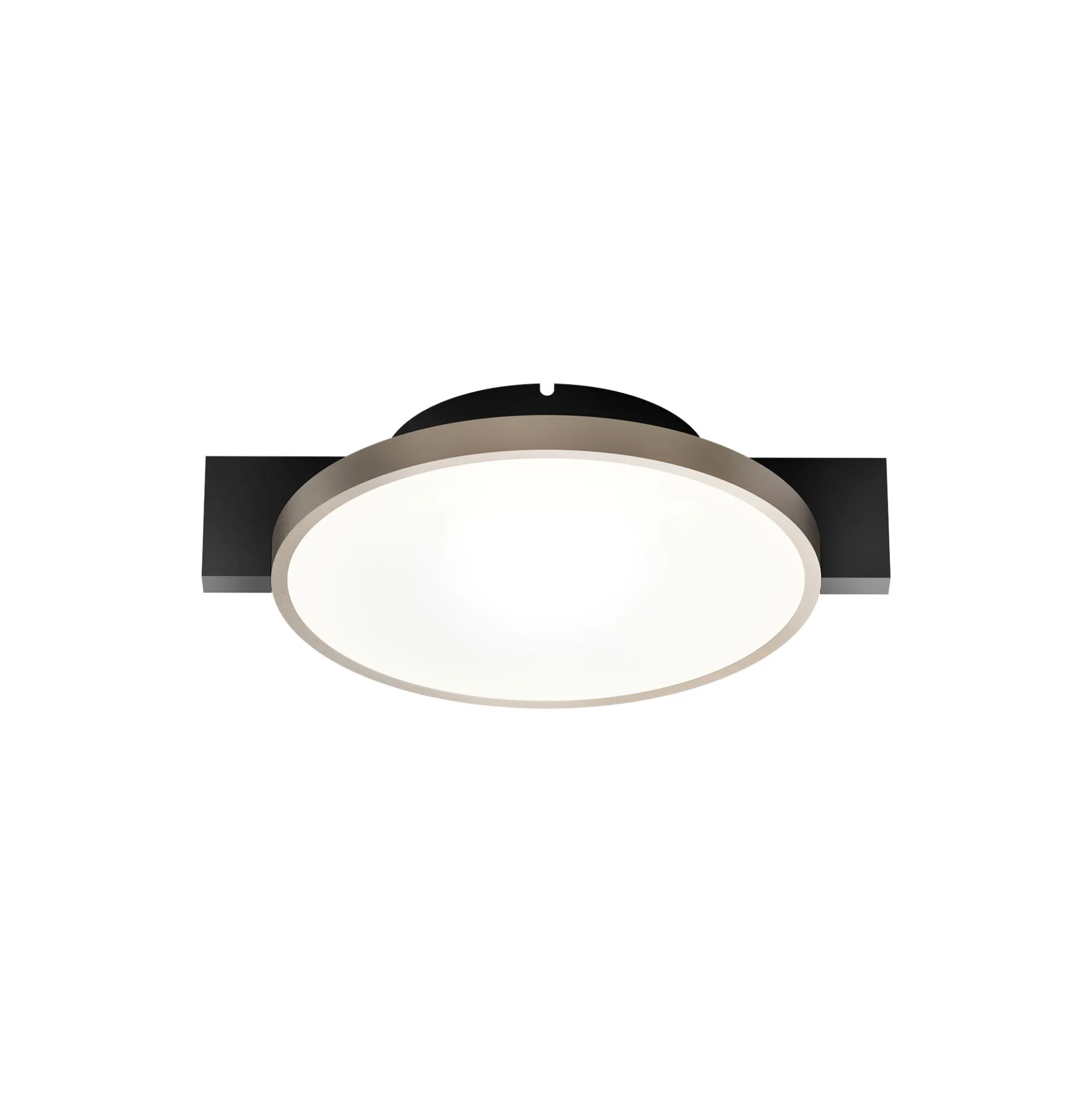 INLAY ROUND C1 loft-/væglampe, matt black/satin gold