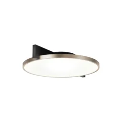 INLAY ROUND C2 loft-/væglampe, matt black/satin gold