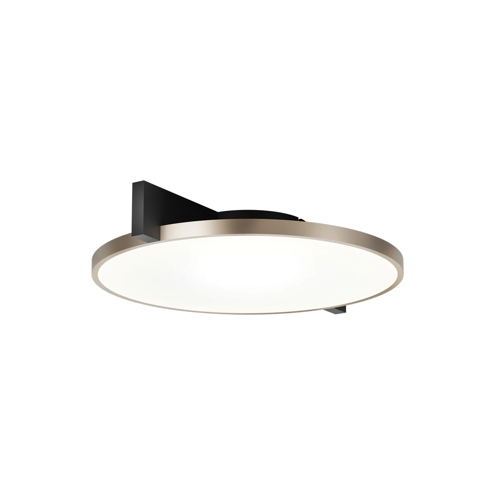 INLAY ROUND C2 loft-/væglampe, matt black/satin gold