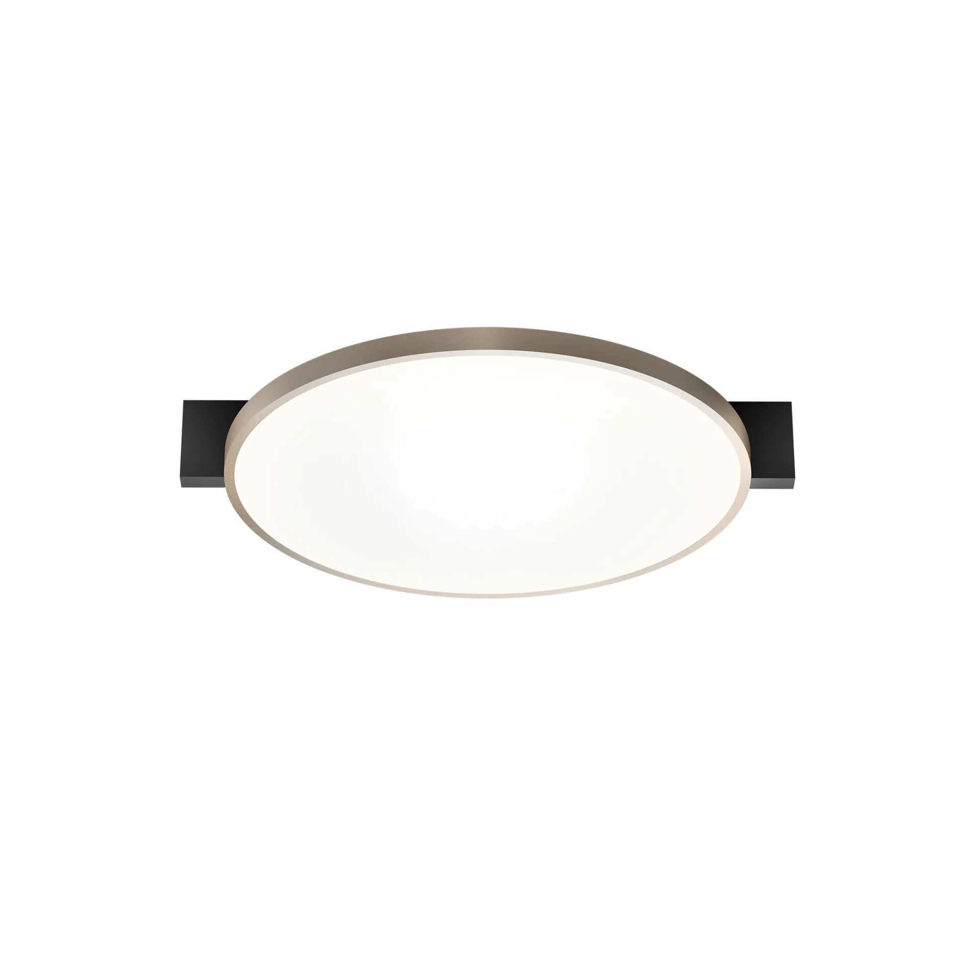 INLAY ROUND C2 loft-/væglampe, matt black/satin gold