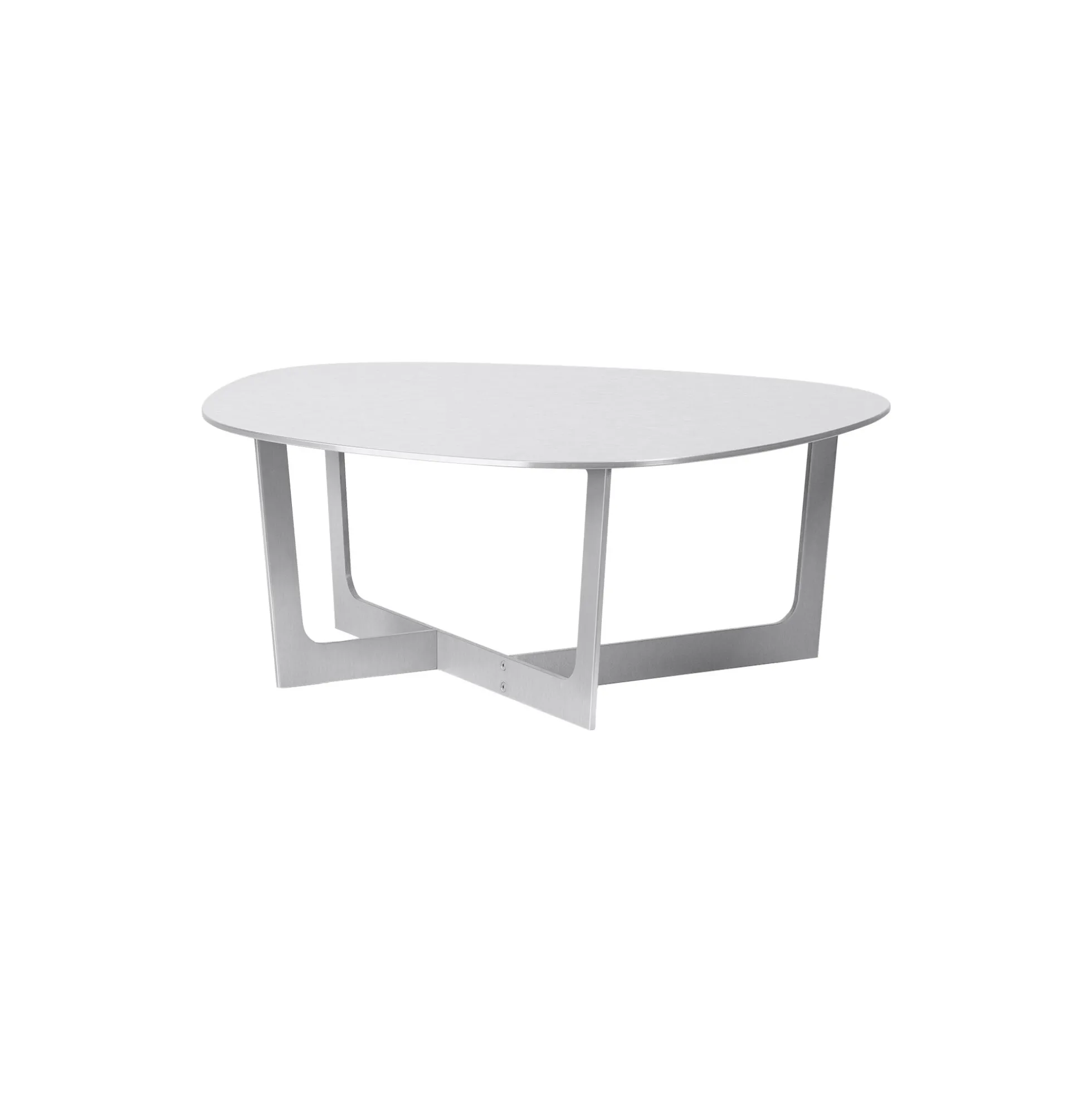 Insula sofabord, børstet aluminium
