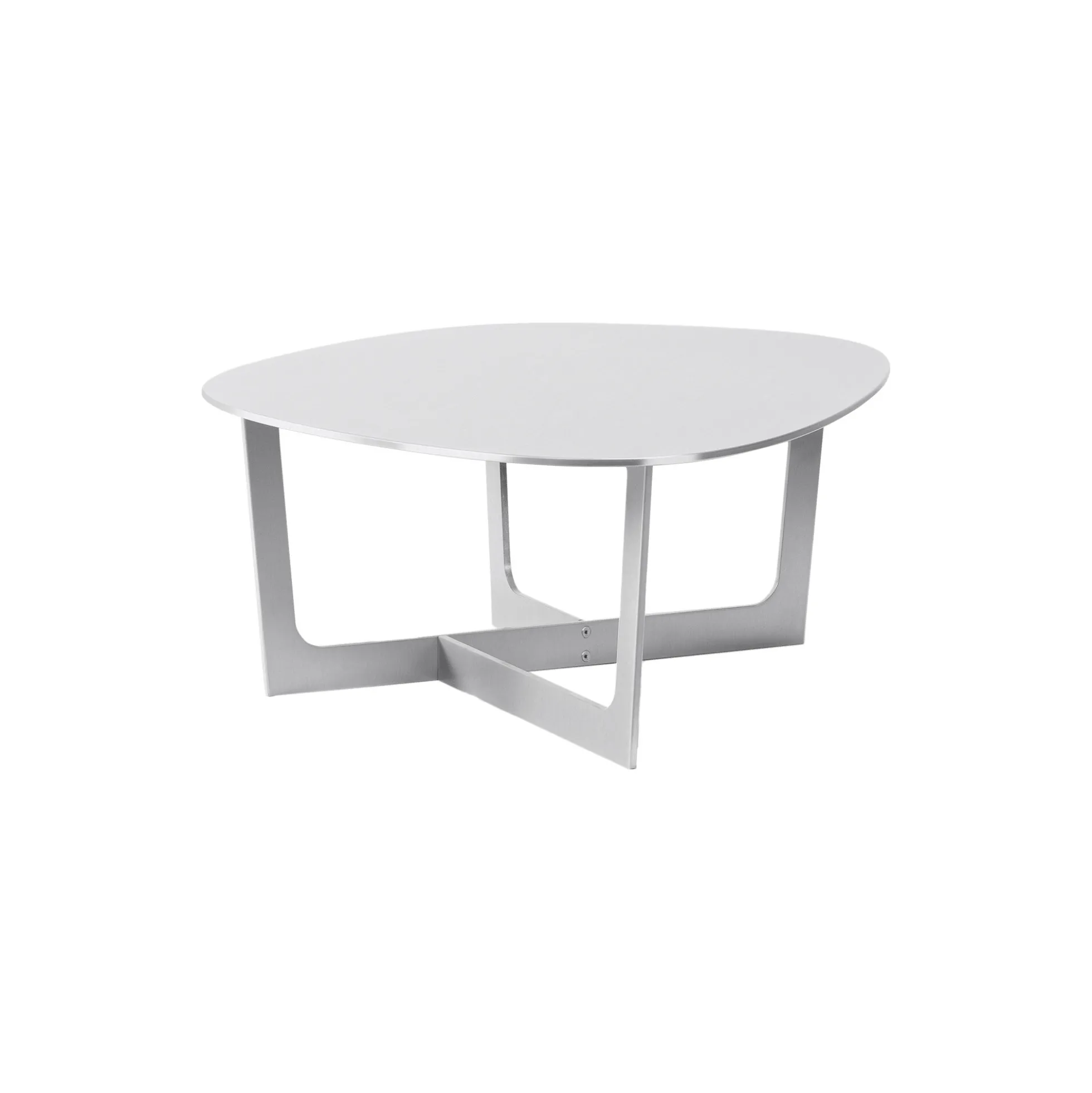 Insula sofabord, børstet aluminium