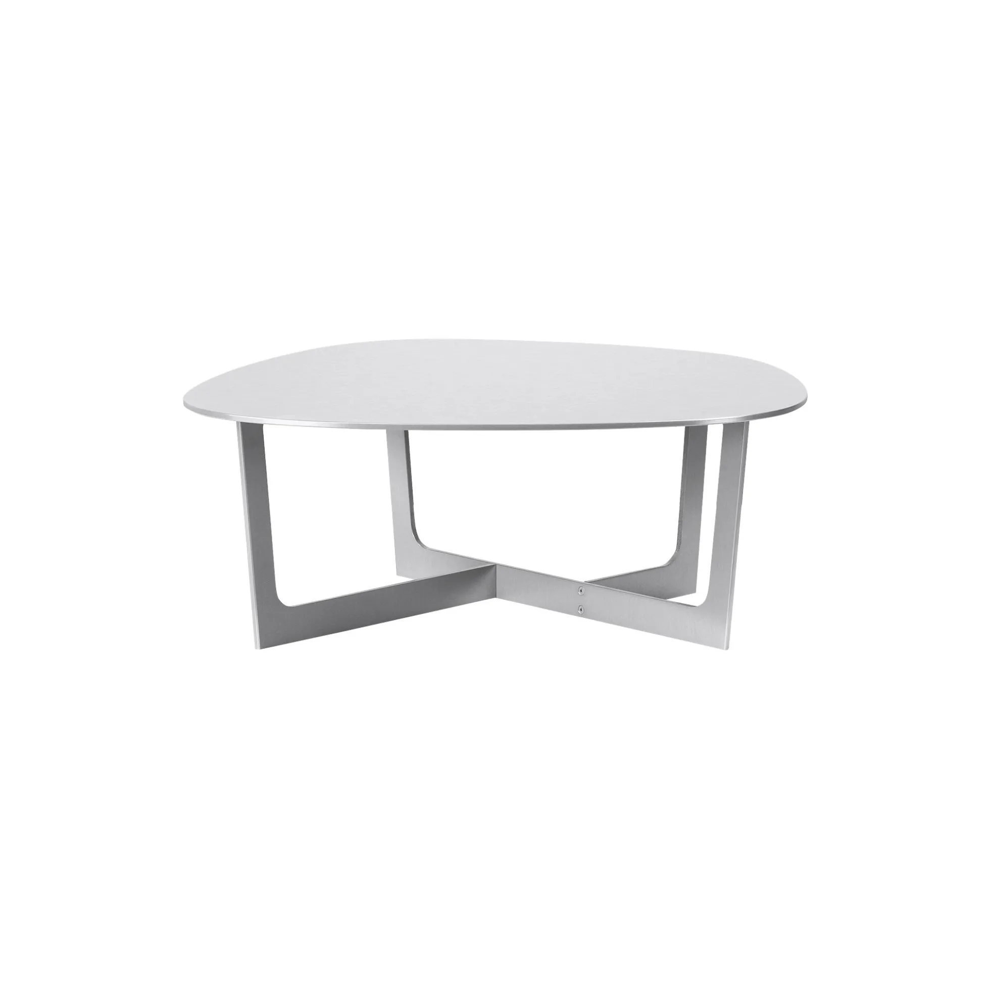 Insula sofabord, børstet aluminium