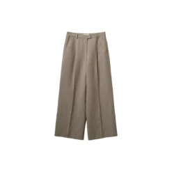 IZRASW LINEN MIX TROUSERS, dark sand