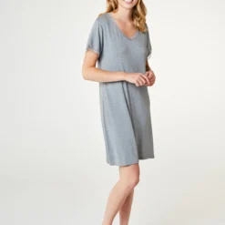 Jacqueline Shortsleeved Dress, grey melange