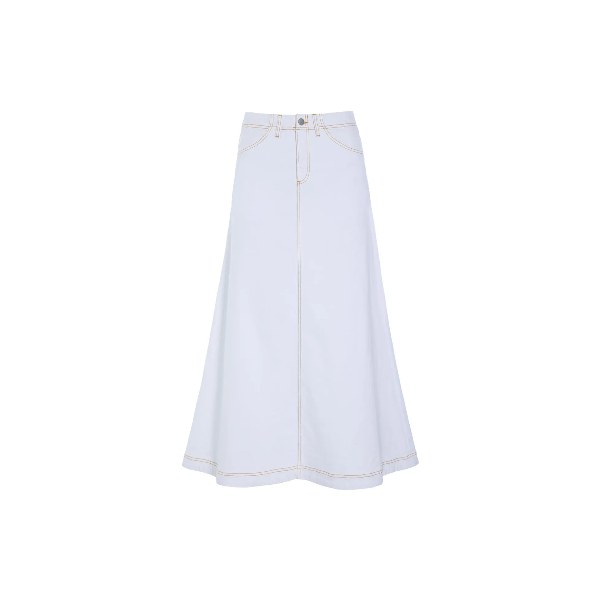 Jinzu lang nederdel, white