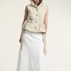 Jinzu lang nederdel, white
