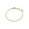 JOANNA Flat Snake Chain Armbånd, gold plated