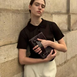 Jolie Grande taske, brown croco