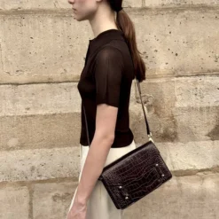 Jolie Grande taske, brown croco