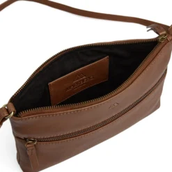 JolieMBG Crossbody Bag Soft Vintage, cognac w/br. gold