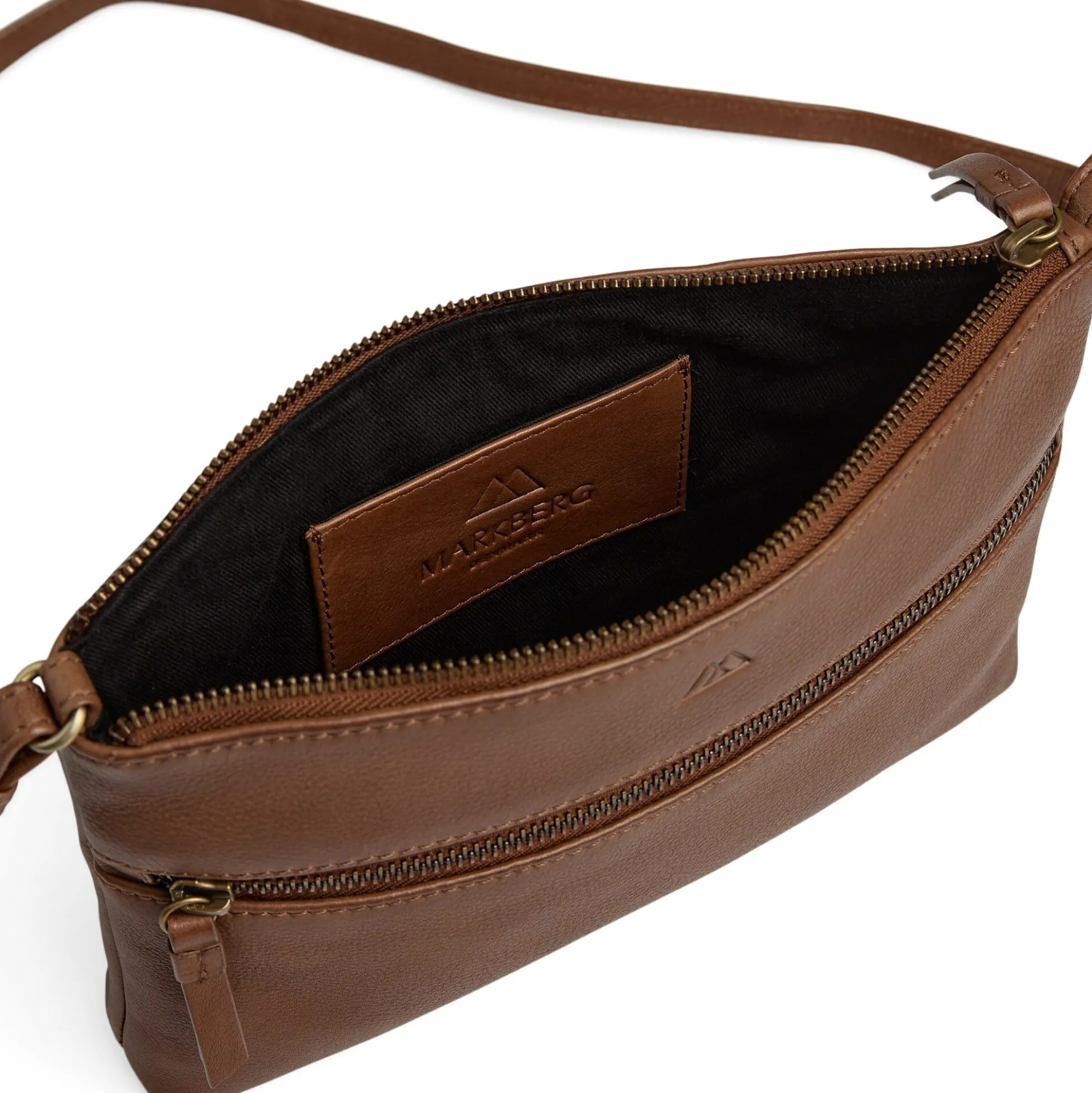 JolieMBG Crossbody Bag Soft Vintage, cognac w/br. gold