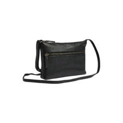 JolieMBG Crossbody Bag Soft Vintage, black w/br. gold