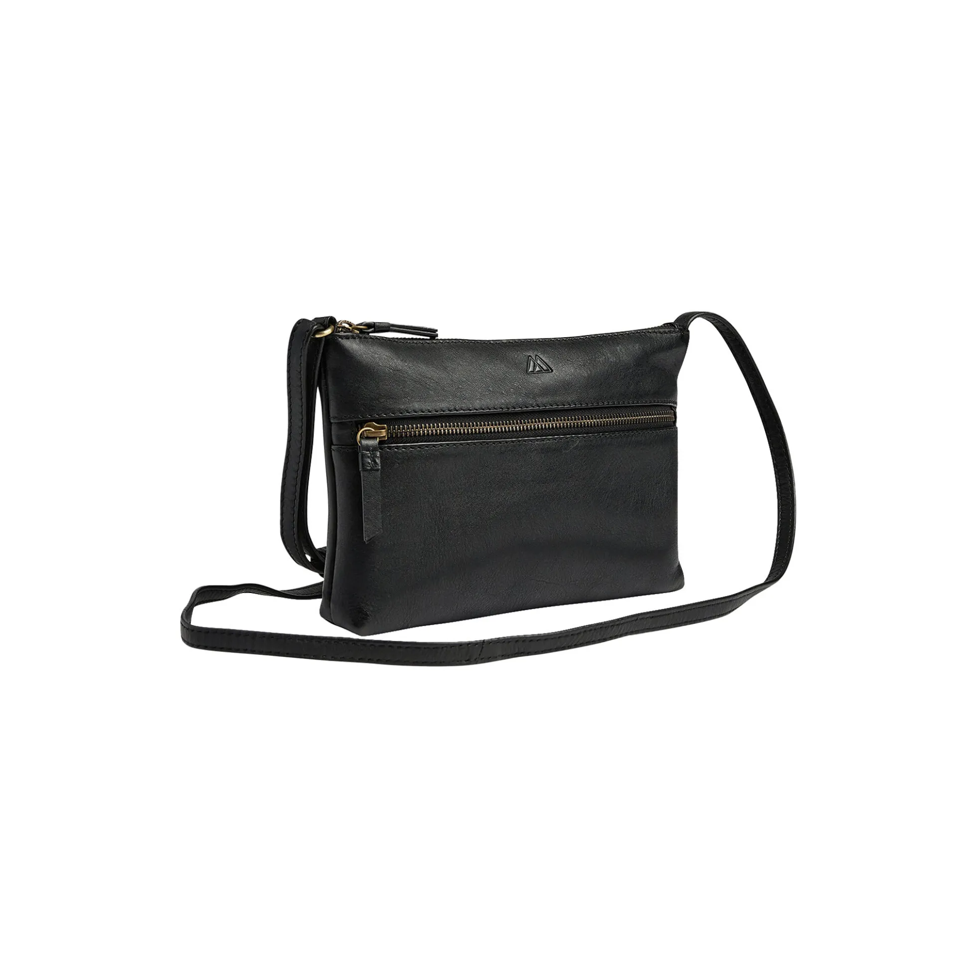 JolieMBG Crossbody Bag Soft Vintage, black w/br. gold