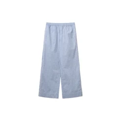 JordenSW Check Wide Leg Trousers, blue