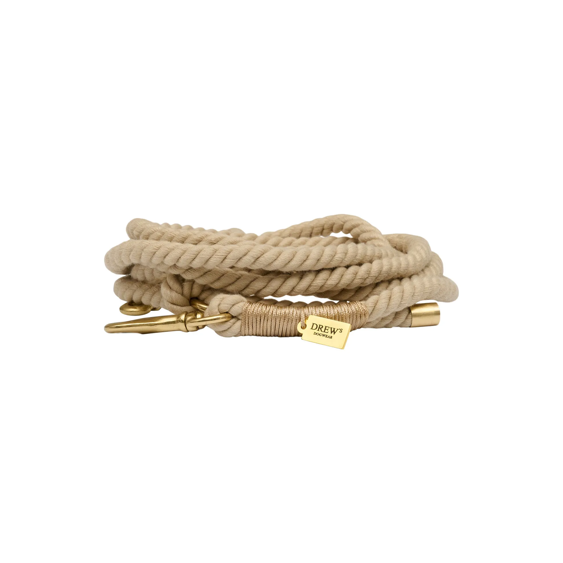 Justerbar og blød rebline hvalp, beige