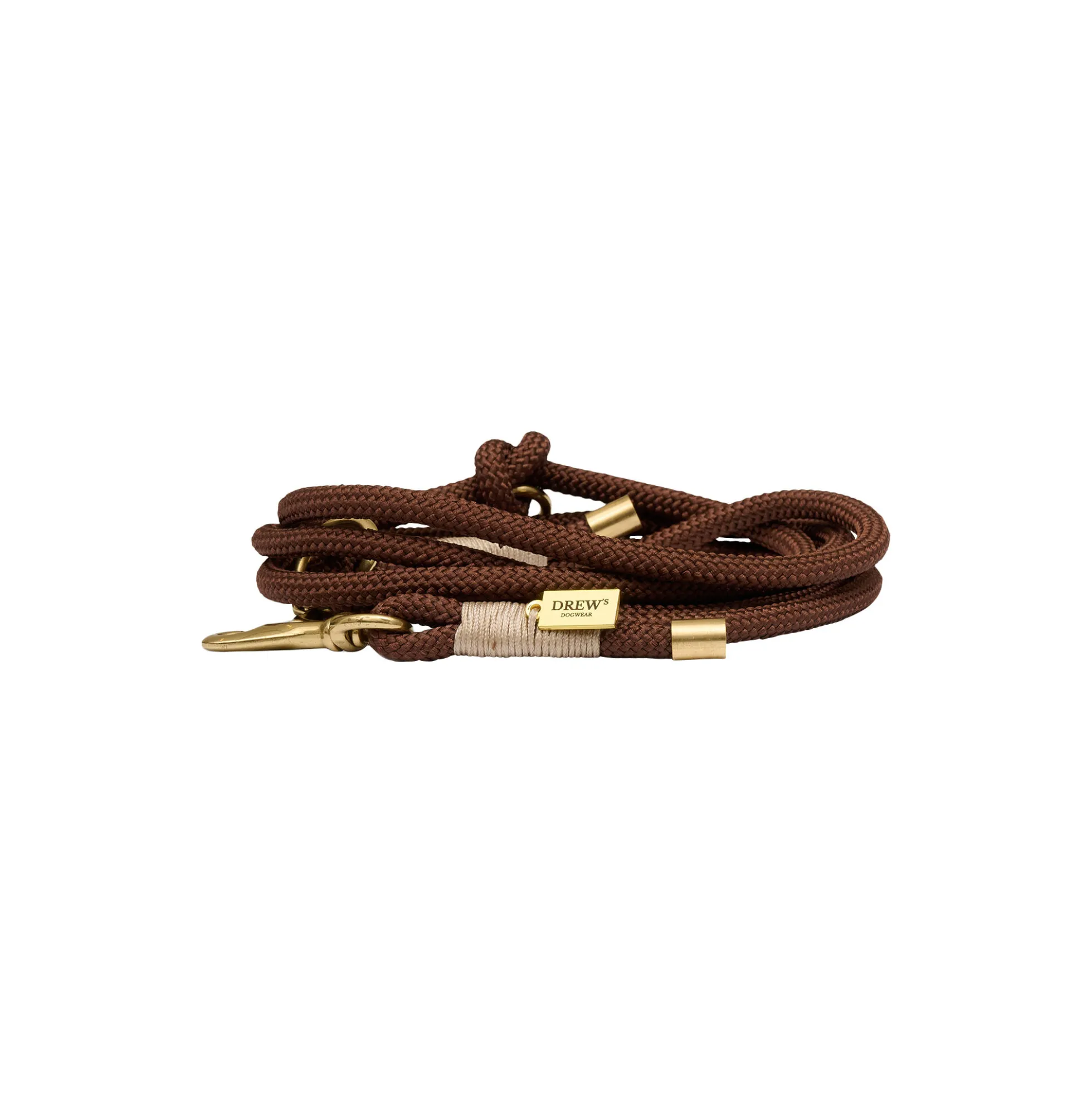 Justérbar og blød rebline hvalp, espresso brown