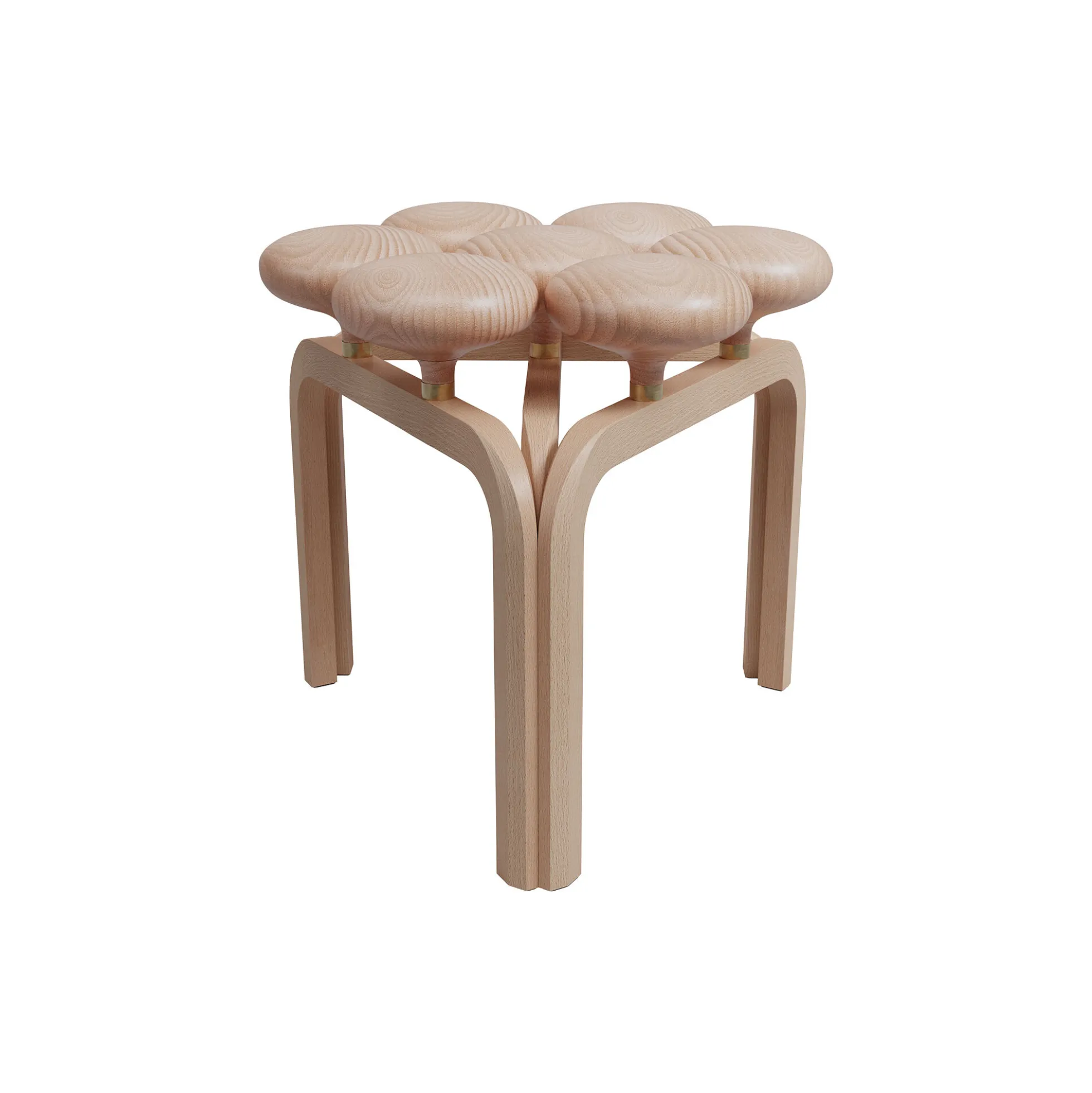 JU01 Utzon skammel, white oiled beech