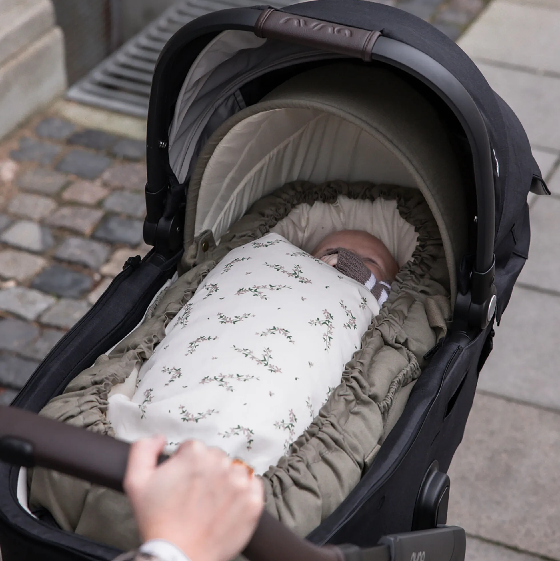 Kaleche til 3-i-1 babynest, dark olive