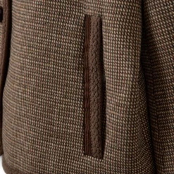 KAMIKKASW SHORT TWEED JACKET, brown check