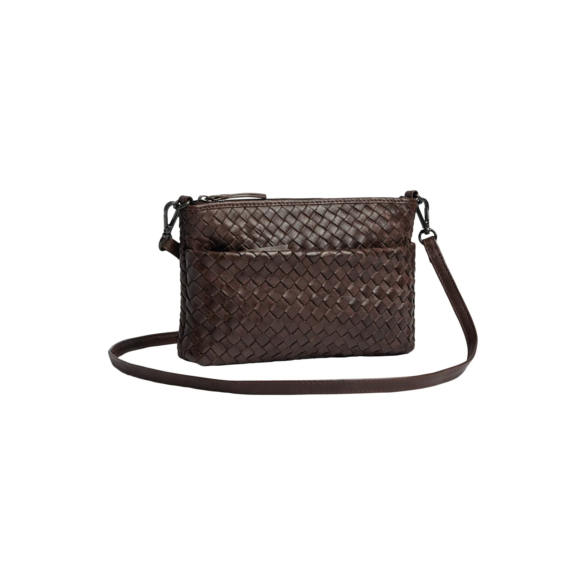 KarimaMBG Crossbody Bag Weave, dark brown