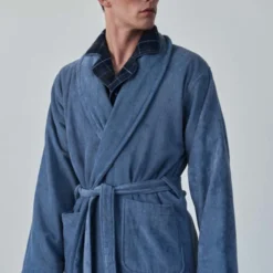 Kattegat Bathrobes, light grey solid