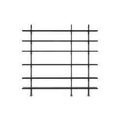 Keen Shelving, black brass/ash veneer