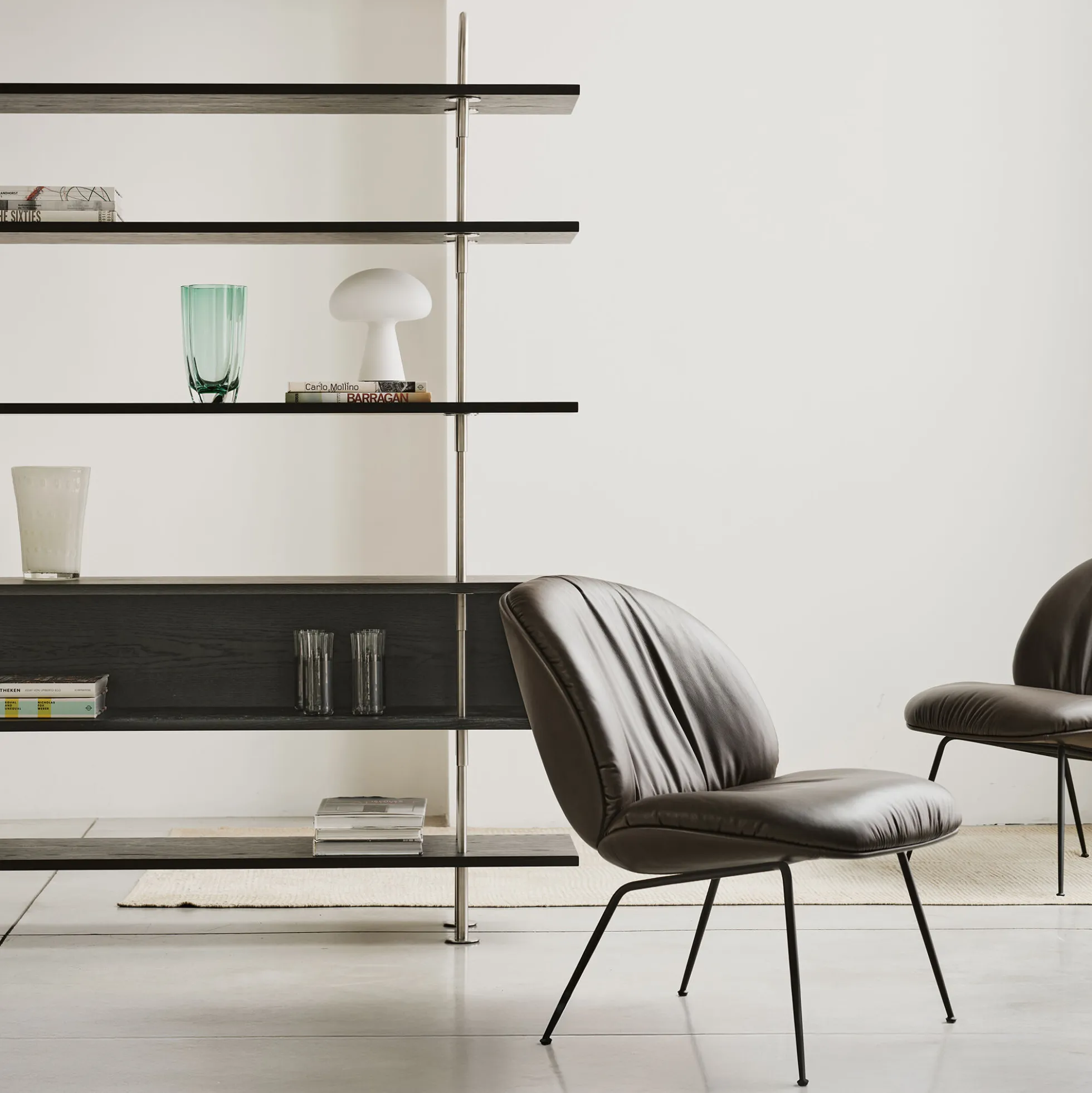 Keen Shelving, steel/ash veneer