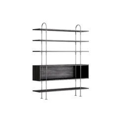 Keen Shelving, steel/ash veneer