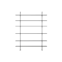 Keen Shelving, steel/smoked tempered glass