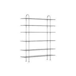 Keen Shelving, steel/smoked tempered glass