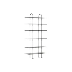 Keen Shelving, steel/smoked tempered glass