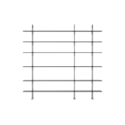 Keen Shelving, steel/smoked tempered glass