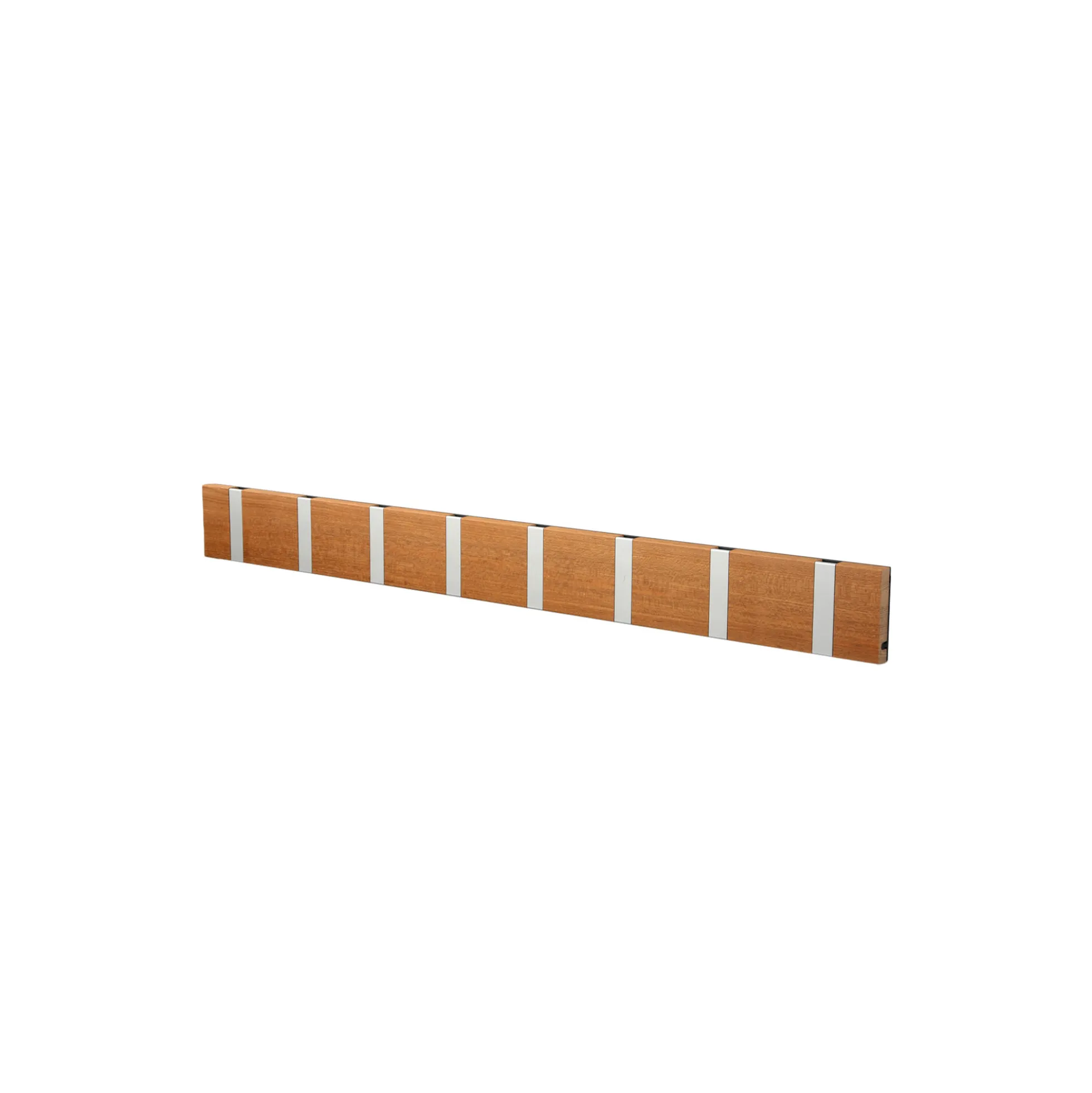 KNAX vandret 8 knagerække, teak/grå