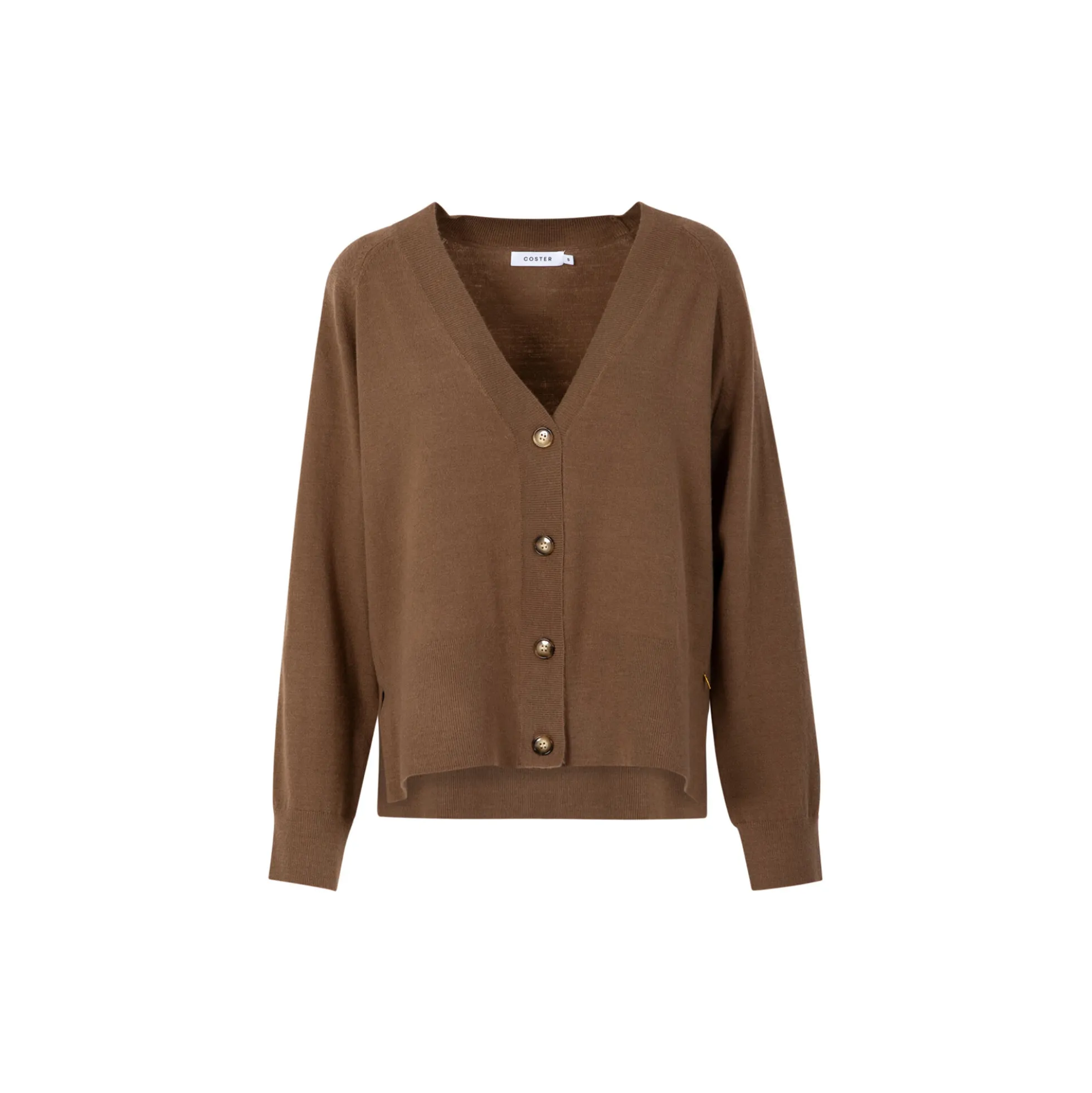 Knit cardigan, mocca mousse