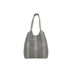 Knitted Bag, milk creme black