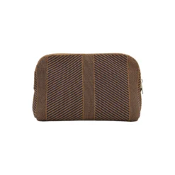 Knitted Makeup Bag, dark indigo buckthorn brown