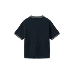 Knitted Pattern Shirt w. Contrast