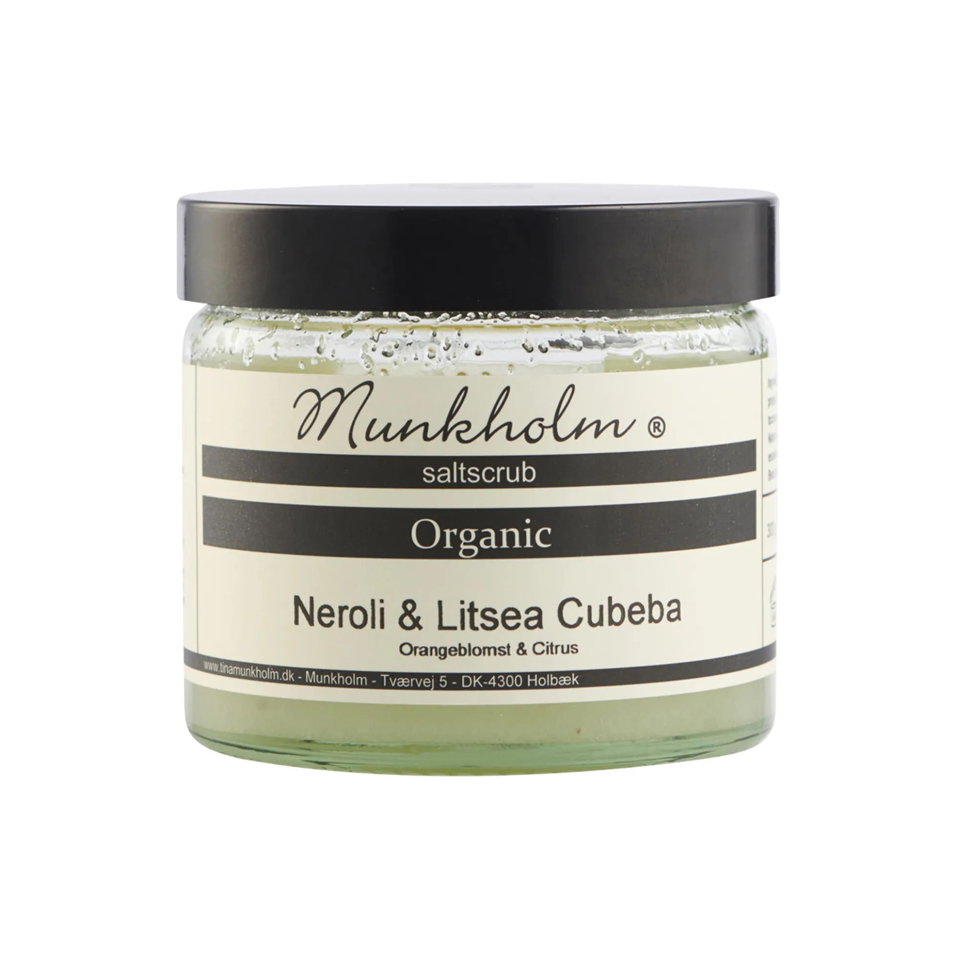 Økologisk saltskrub, neroli & litsea cubeba