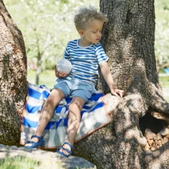 KVAM Baby Size Throw, blue