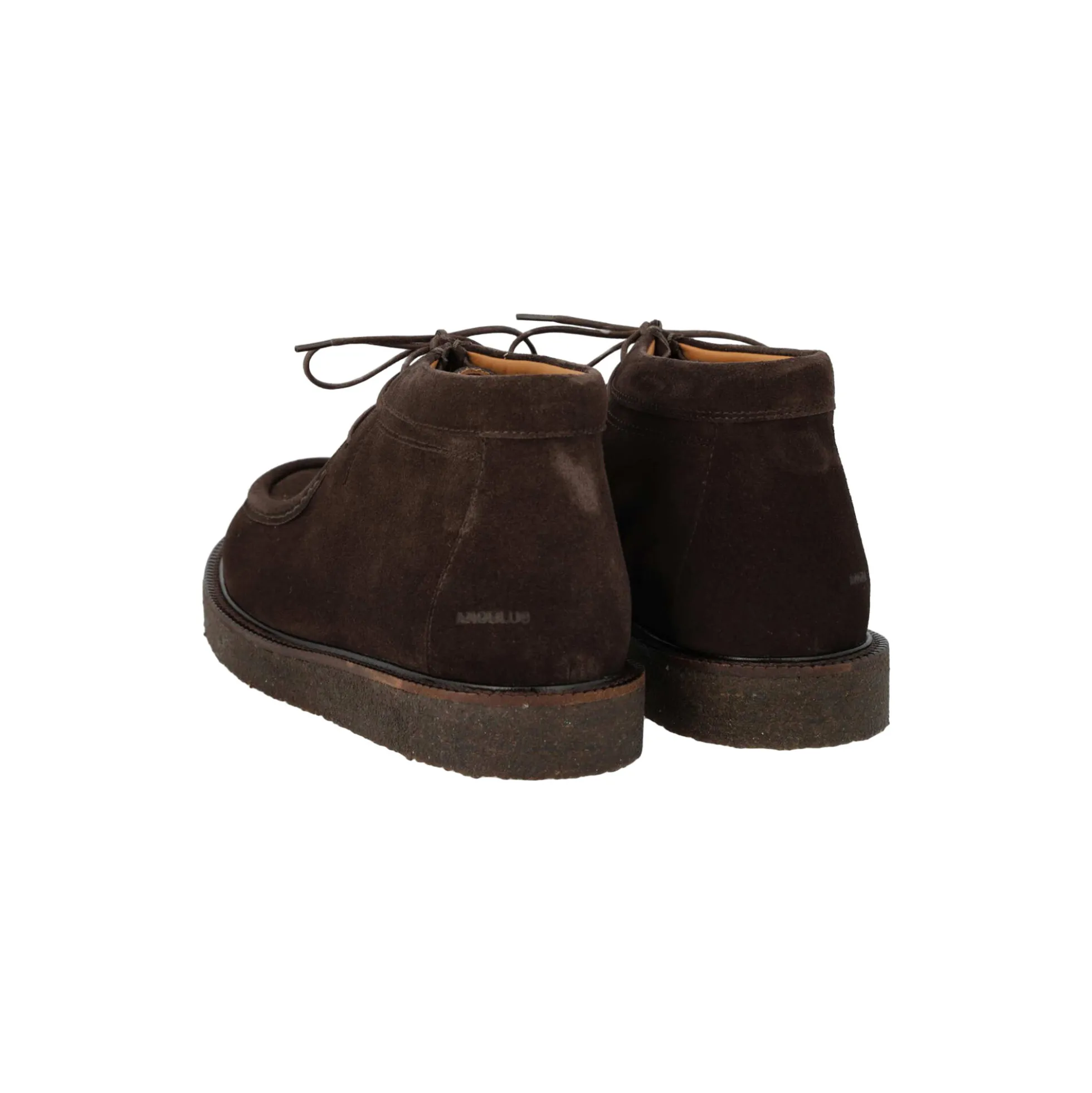 Lace-up shoe with decorative trim, dark brown