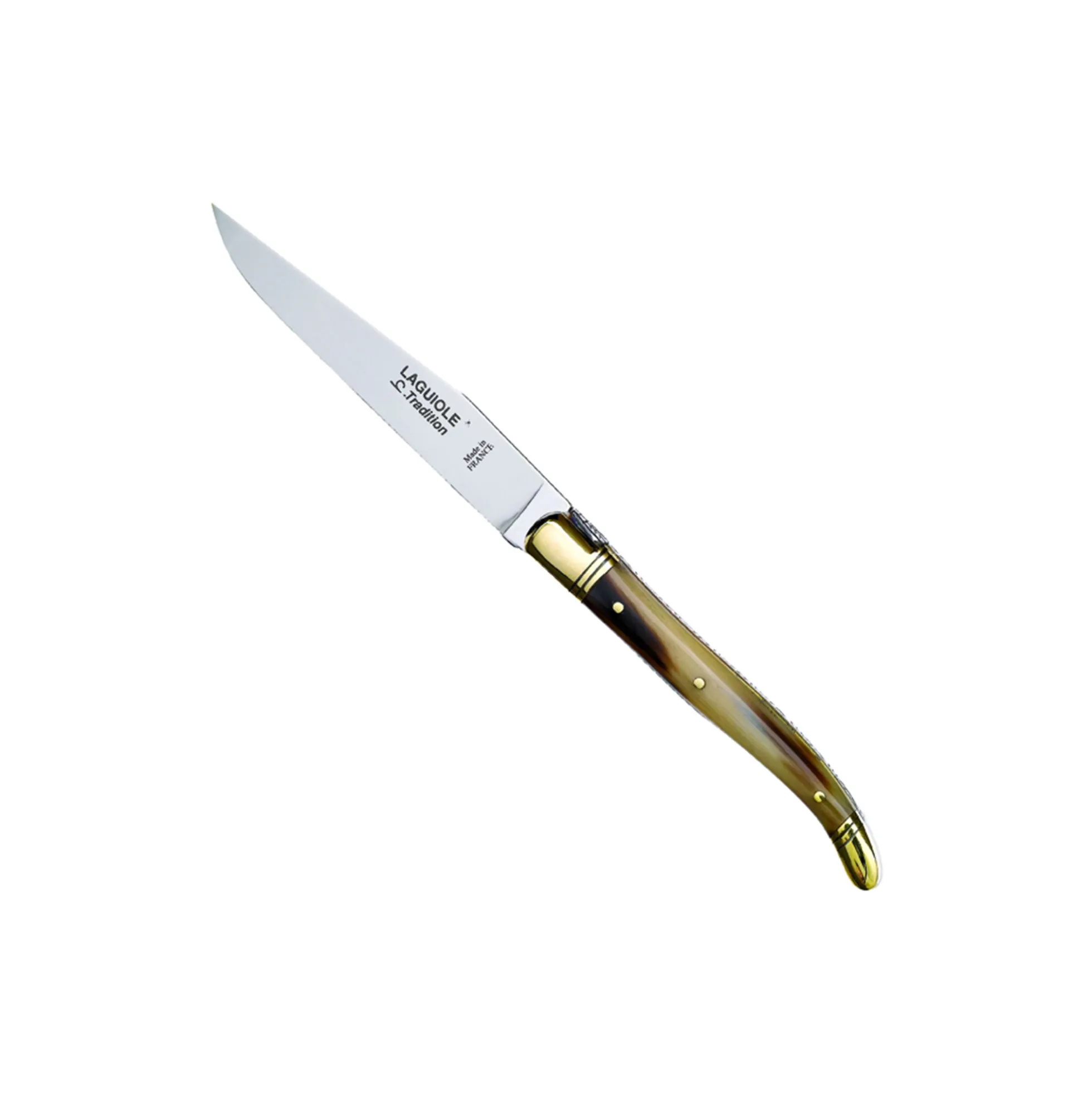 Laguiole Tradition steakkniv, brunt horn