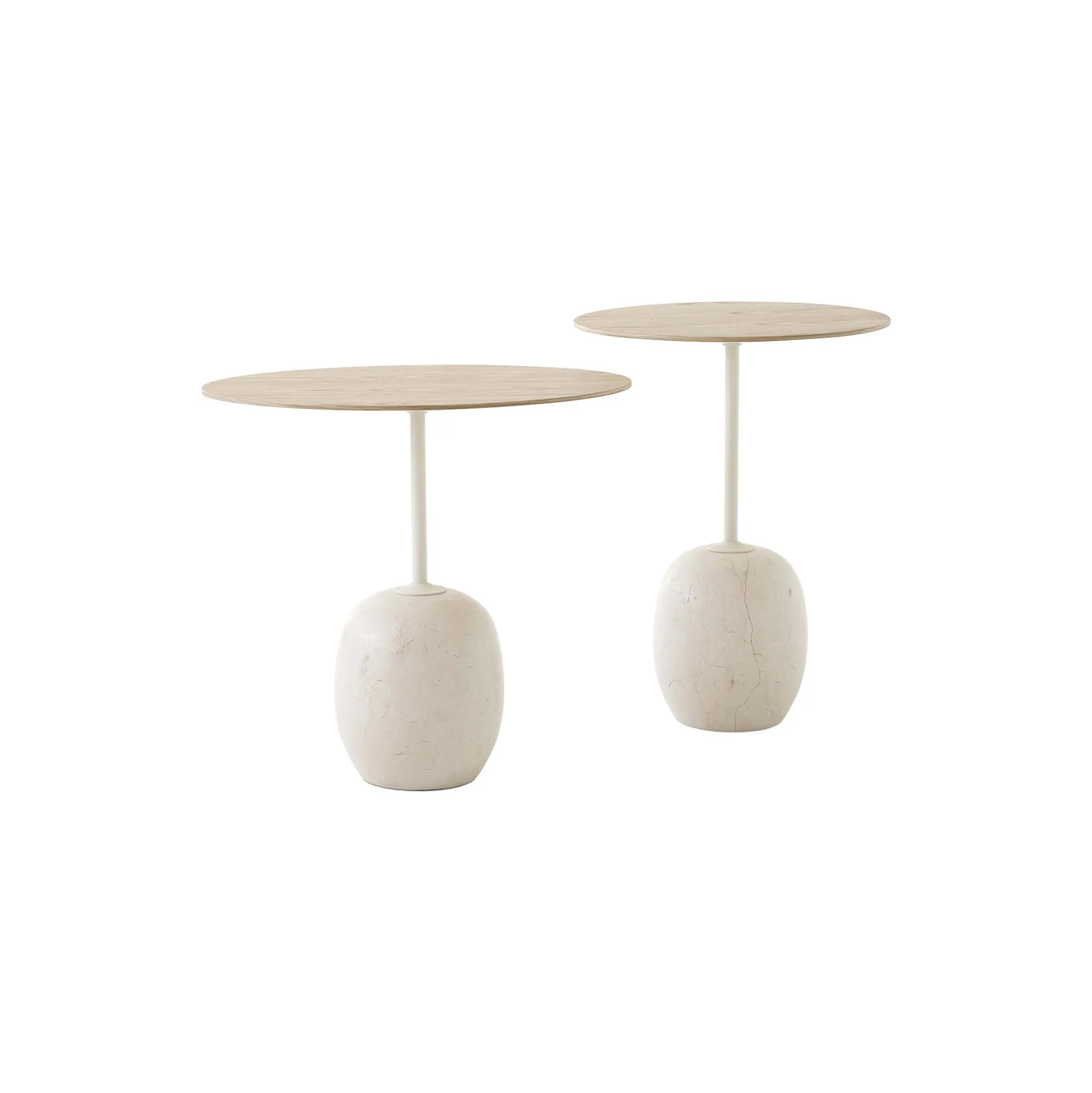 Lato Table LN9 Lounge Table, Crema Diva marble/oak