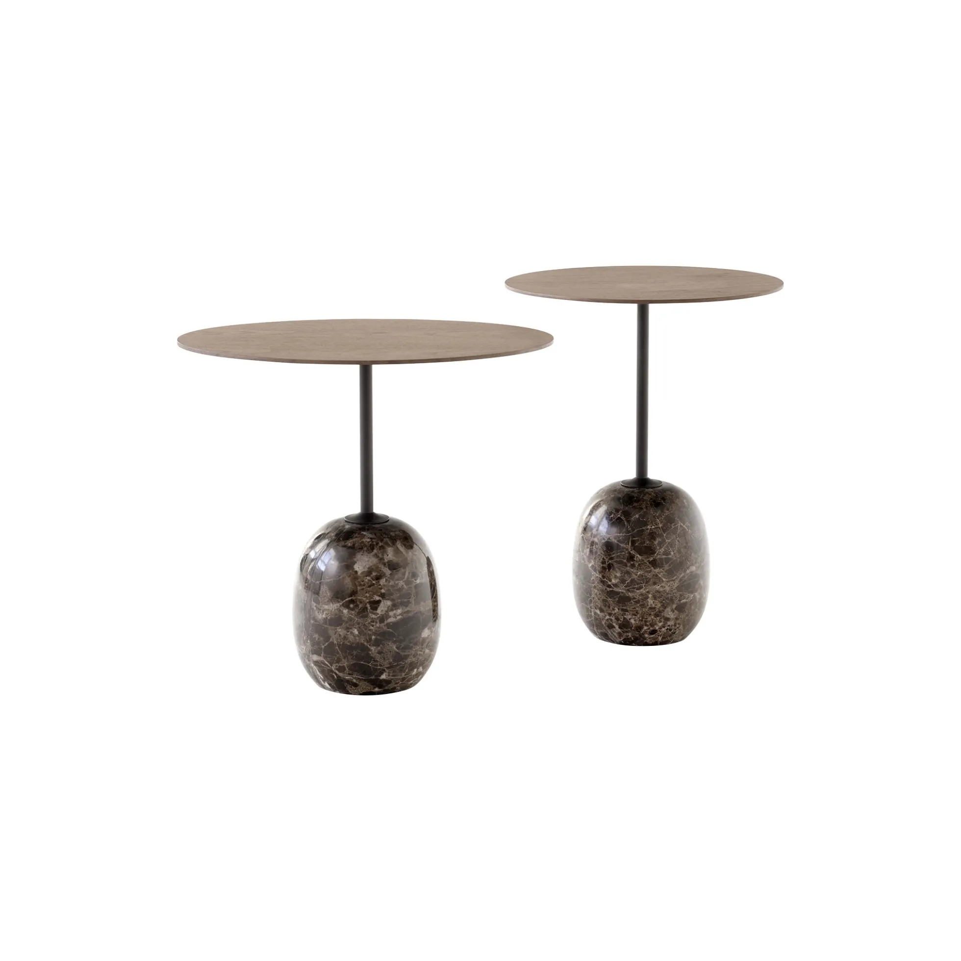 Lato Table LN8 Lounge Table, Emparador marble/walnut