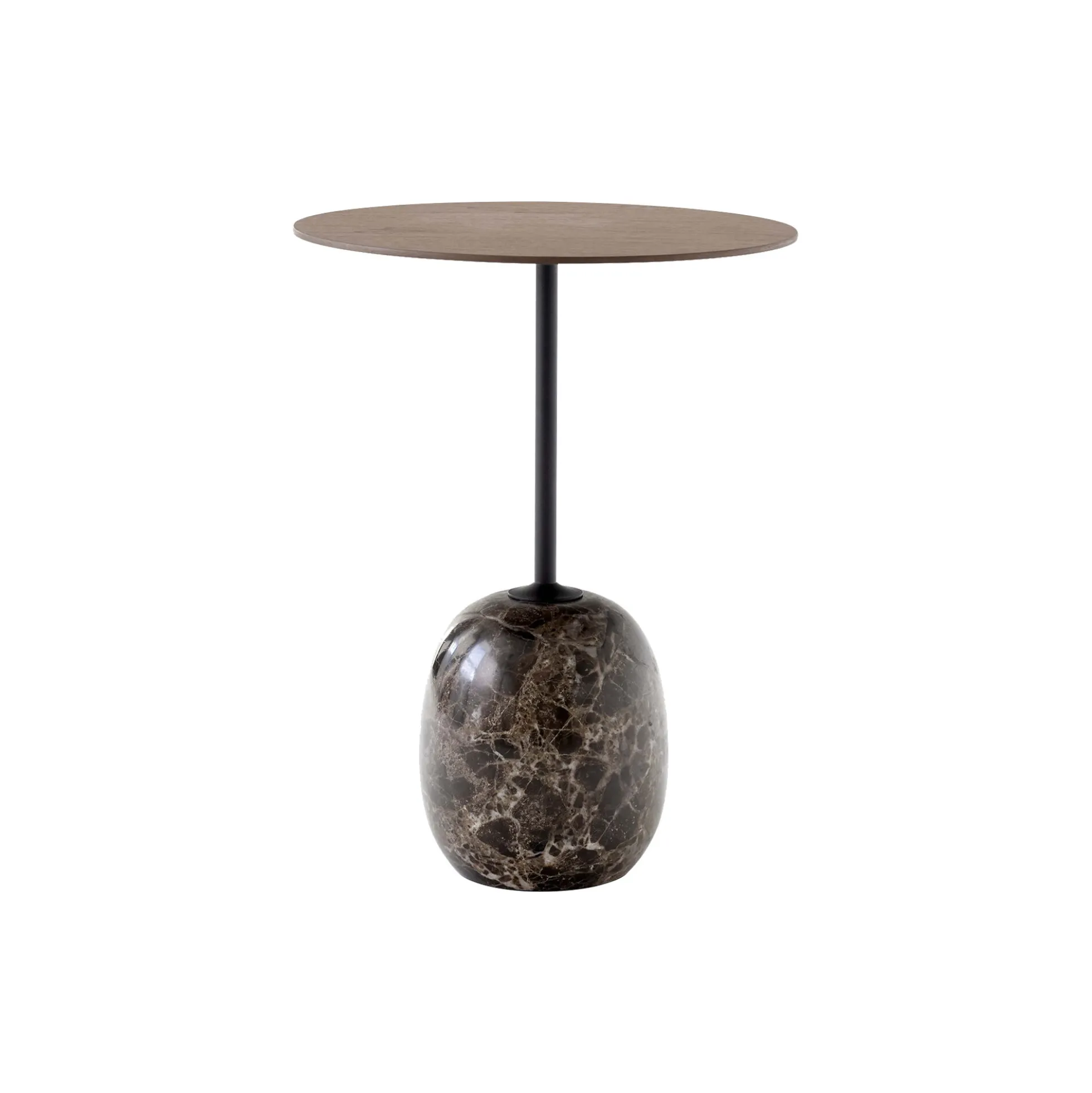 Lato Table LN8 Lounge Table, Emparador marble/walnut