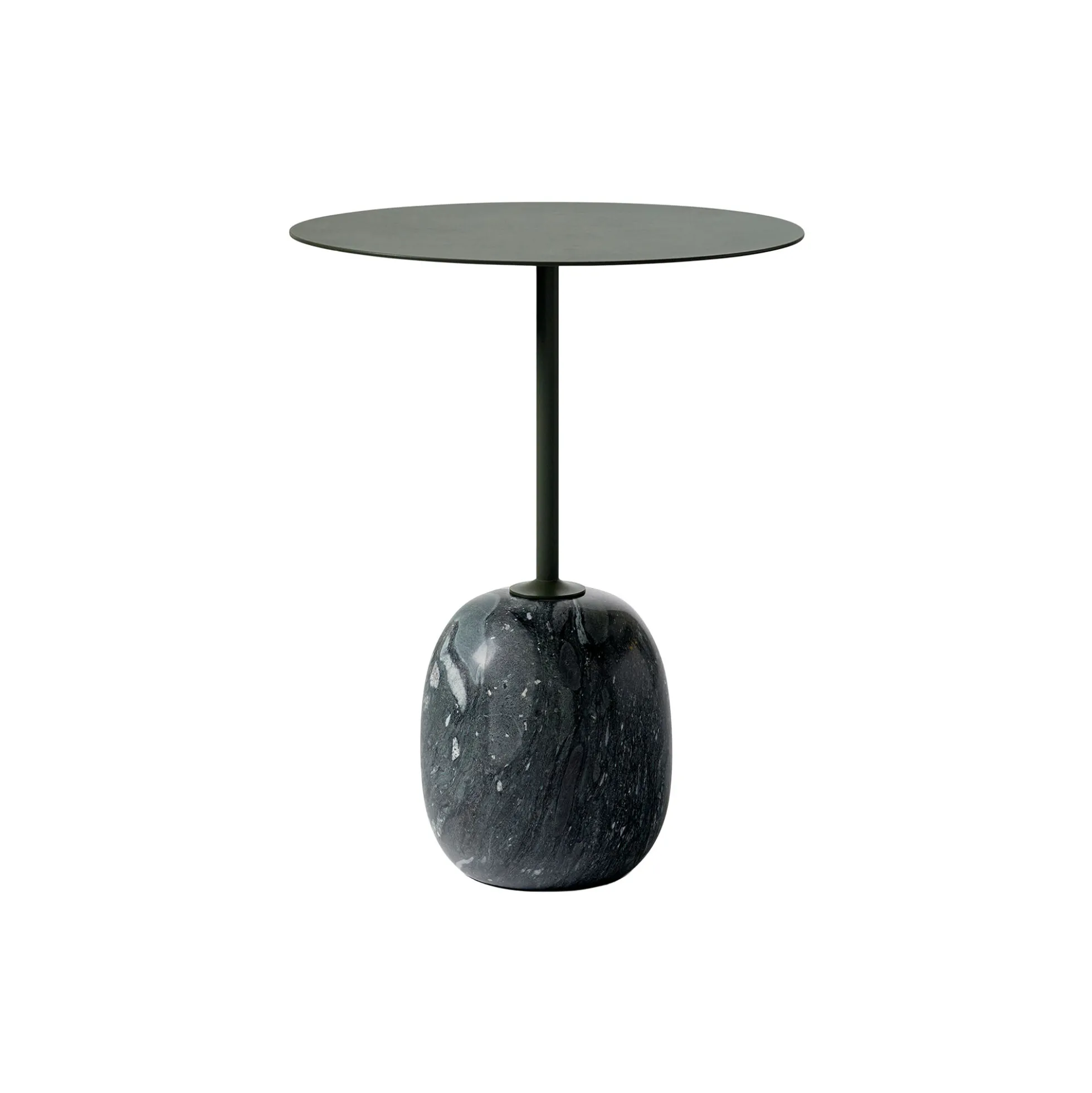 Lato Table LN8 Lounge Table, Verde Grigio marble/deep green