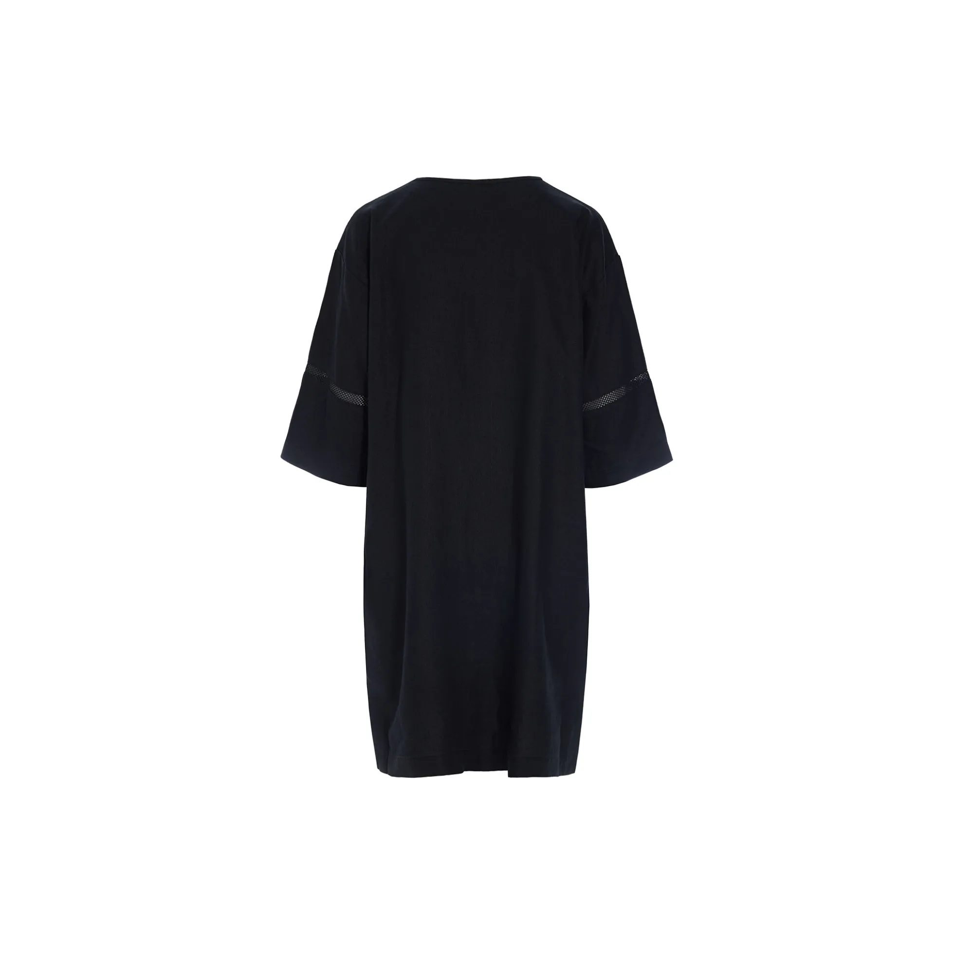 Lazy linen kjole med paneler, black