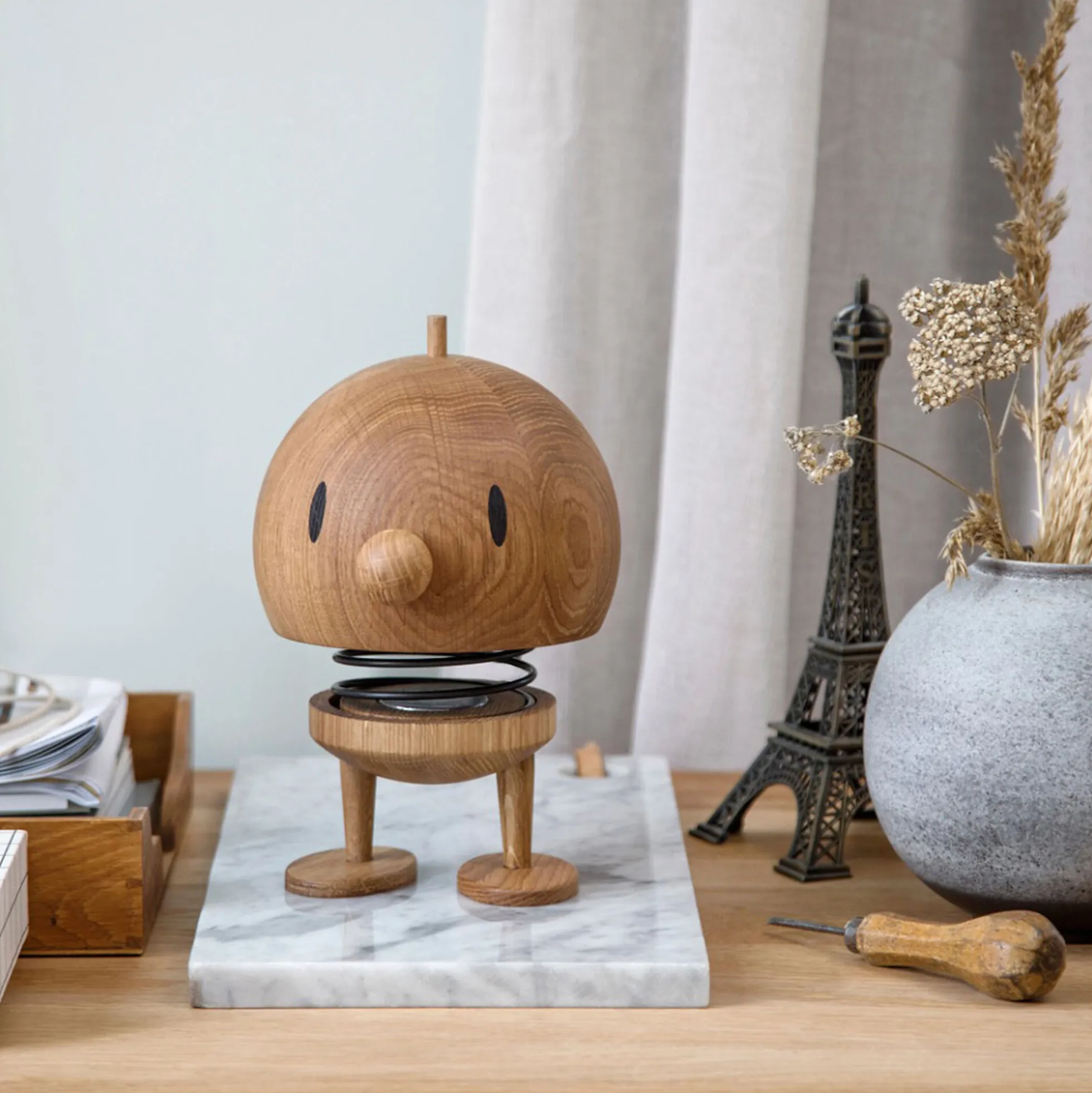 LED lampe L, oak