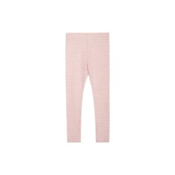 Leggings Stripe, coral/offwhite
